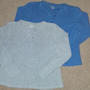 SOLD L.L. Bean Long-Sleeve Henley Tops - Two